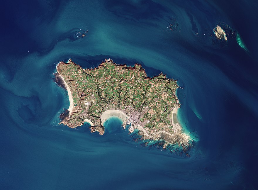 Birdseye view of Jersey Island