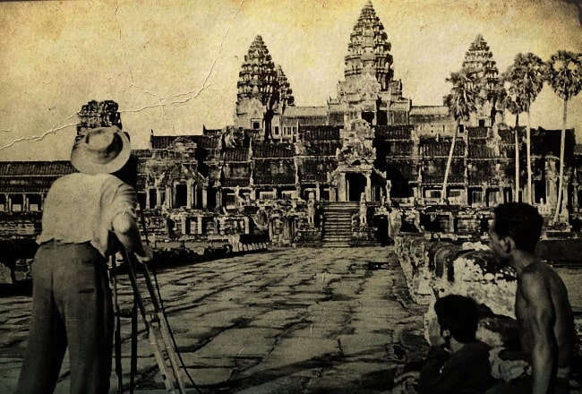 photographer taking a picture of Angkor Wat